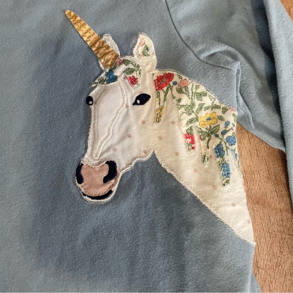 Mini Boden | Unicorn Appliqué Tunic Long Sleeve - Picture 4 of 8